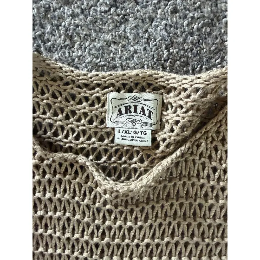 Ariat womens large xlarge beige top